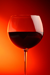 Red wine glass