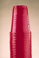 Plastic cups stacking